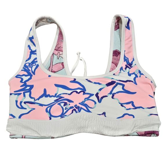 Maaji Multi Color Reversable Floral & Geometric Bikini Top Swimwear Sporty Swim - Picture 4 of 12